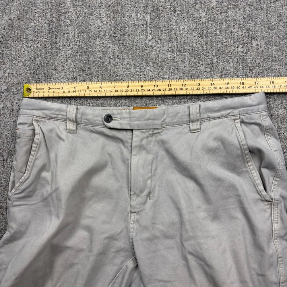 Tommy Bahama Pants Mens 34 Boracay Straight Gray Pima Cotton Chino 34x31